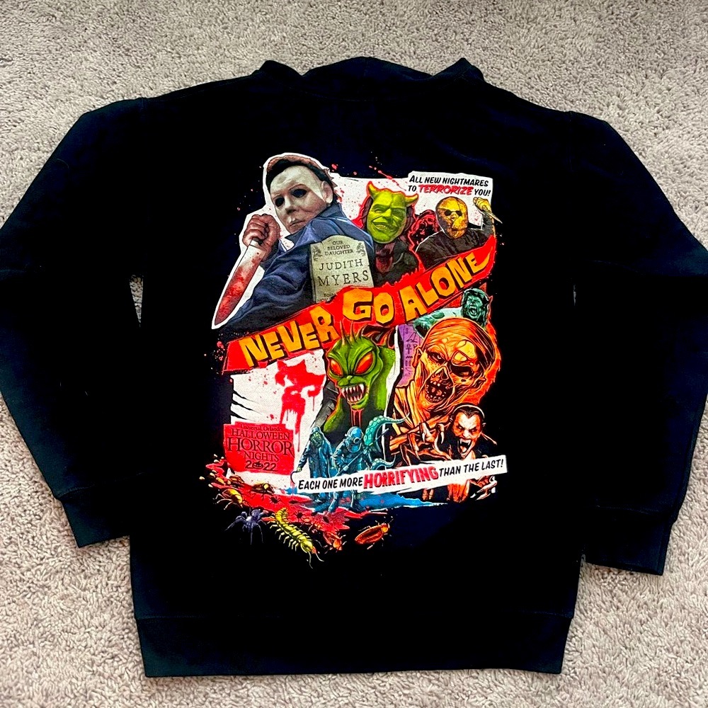 Black Halloween Horror Nights 22’ Zip-Up Hoodie